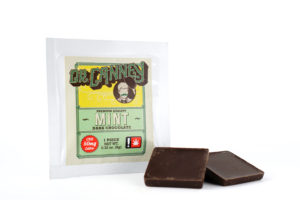 CBD infused chocolate - Mint Chocolate Flavor with chocolates showing