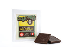 CBD infused chocolate - Sea Salt Flavor with chocolates showing