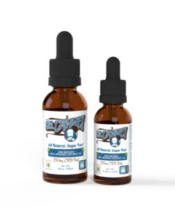 CBD infused Tincture showing large and small sizes